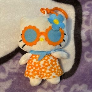 Summertime Hello Kitty plush keychain